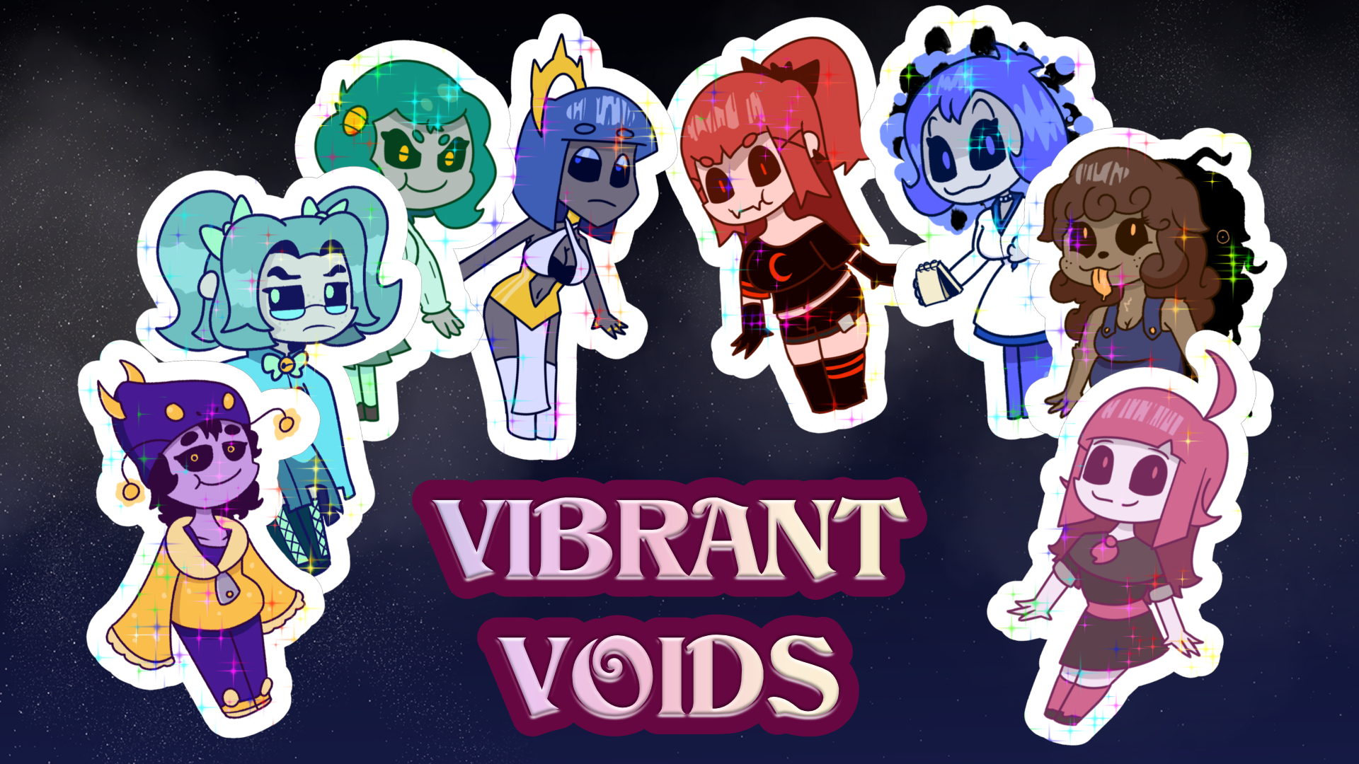 Vibrant Voids Full Sticker Pack! (With Bonus Sticker!)